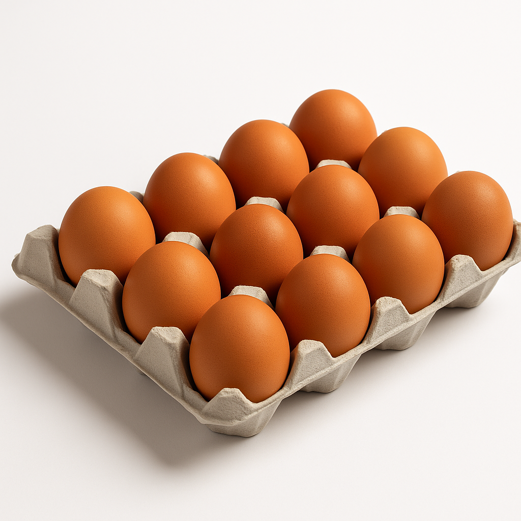 Organic Brown Eggs – 1 Tray (12 pcs)