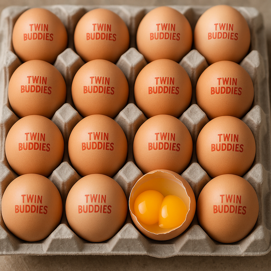 Double Yolk Eggs - 1 Tray ( 15 No's, Twin Buddies)