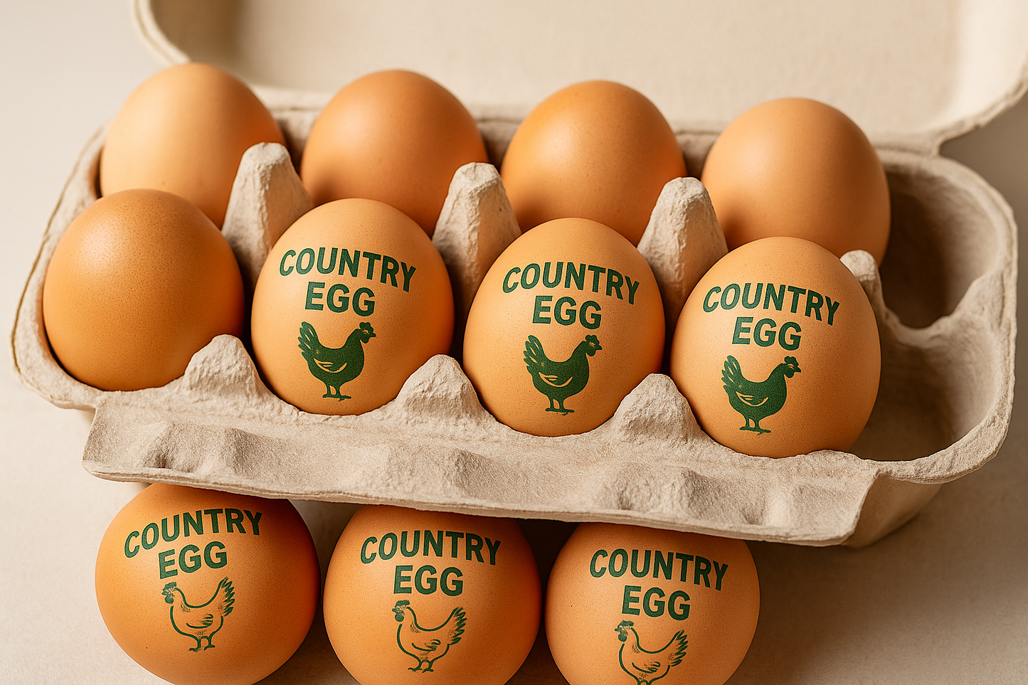 Country Eggs – 1 Tray (12 pcs, Desi/Nati Eggs/Free Roam)